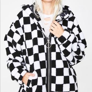 Dollskill oversized checkerboard jacket
